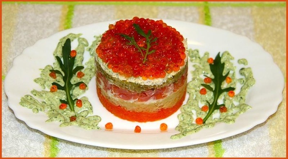 Салаты из икры рецепт с