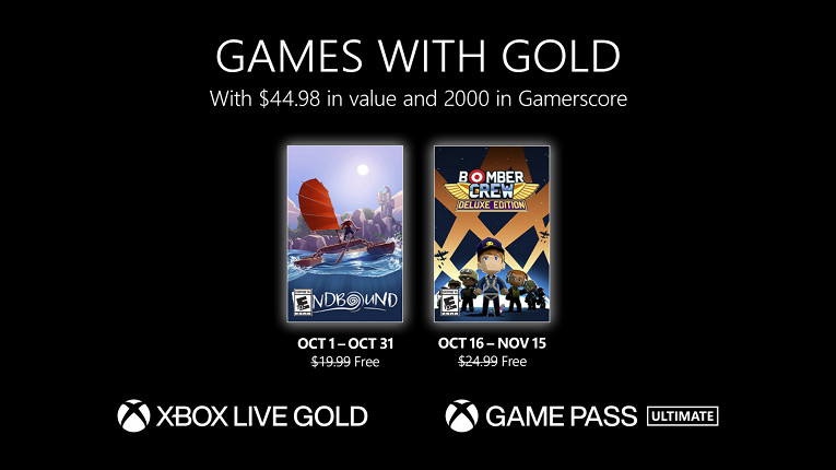 В октябре подписчики Xbox Live Gold получат Windbound и Bomber Crew Deluxe Edition