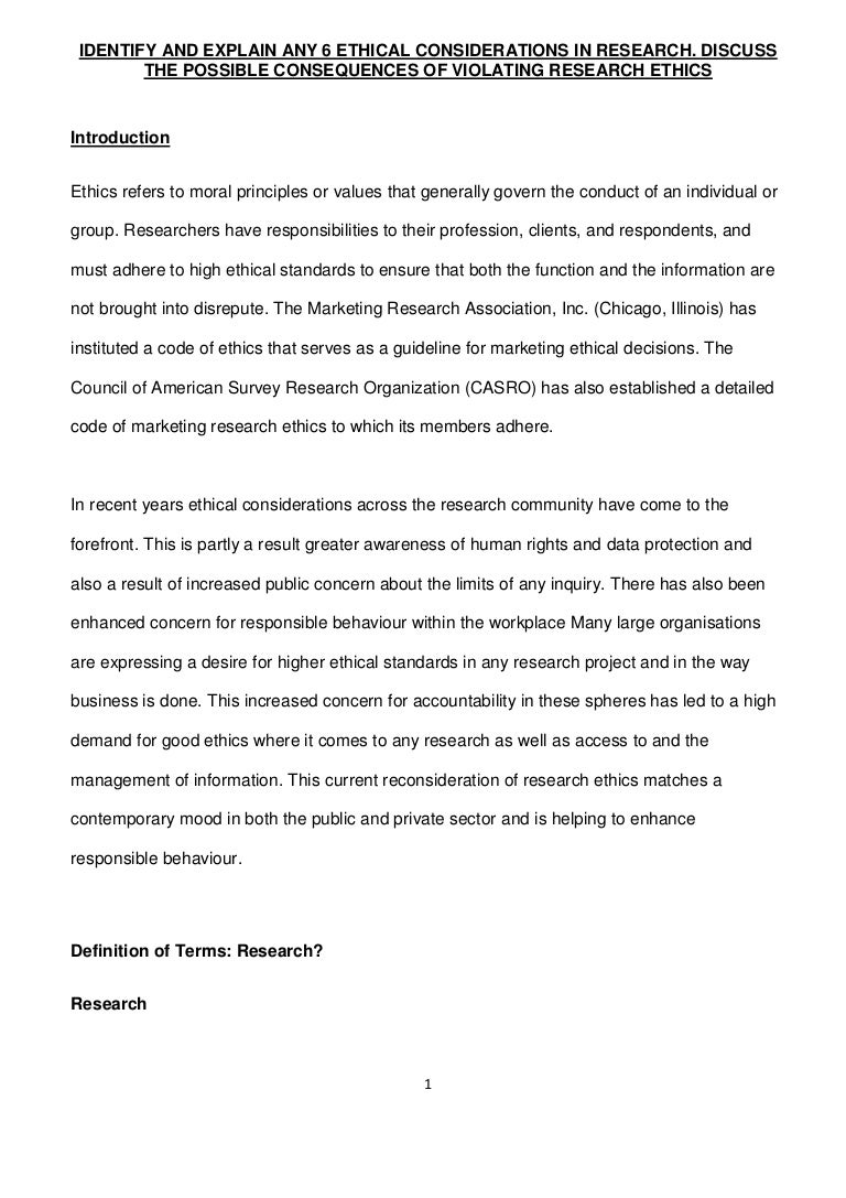 ethical standards for human research discussion paper ethical standards for human research discussion paper