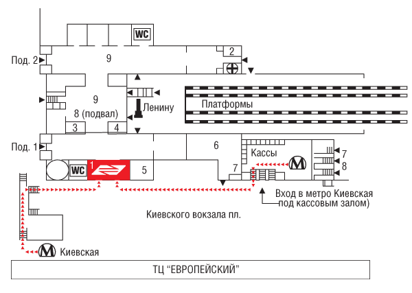 вокзал киевский схема