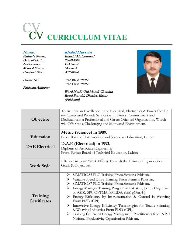 cv of khalid hussain 1 638