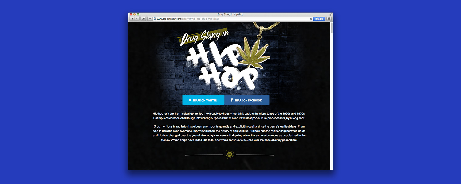 Наркоманский жаргон и хип-хоп: исследование