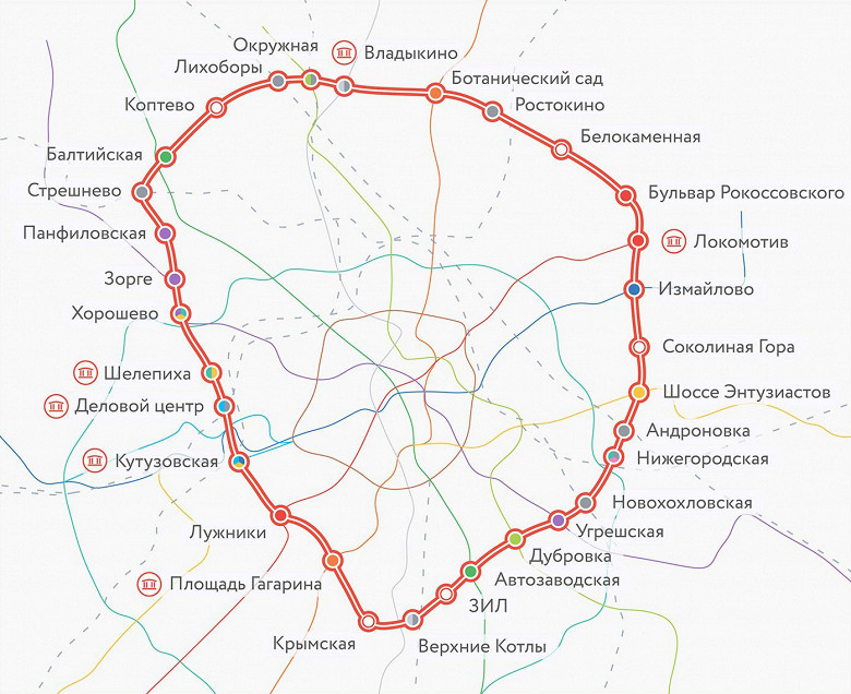 Схема московского метро 2020 - Кремль