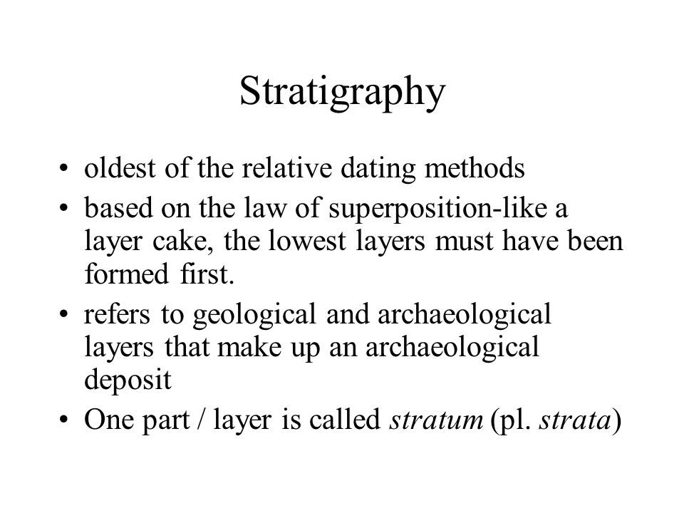 relative dating used in geology