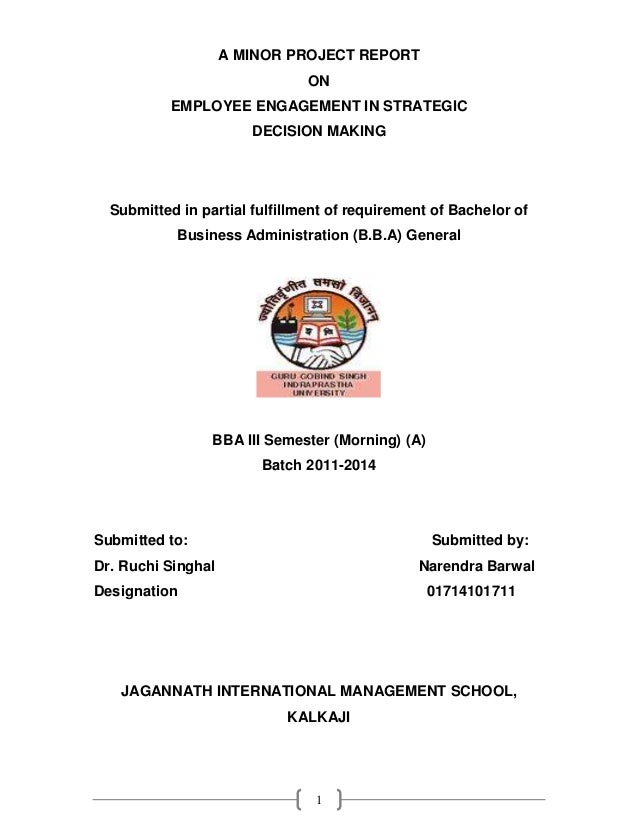 front page format for project report front page format for project report