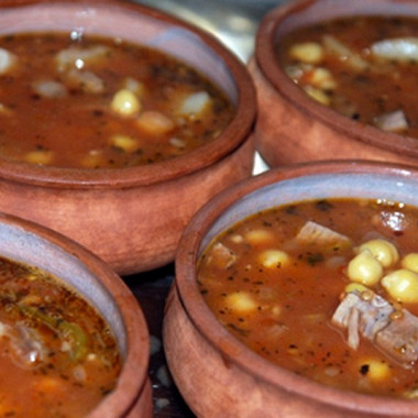 Рецепт Азербайджанский суп пити в горшочках