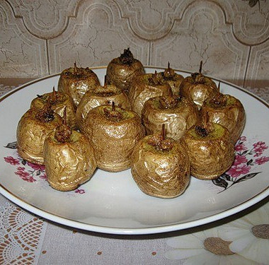 Рецепт Печеный картофель с салом