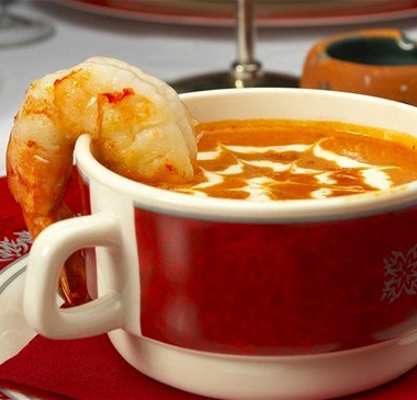 Рецепт Креветочный суп с бренди