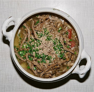 Рецепт Говядина с грибами шиитаке, лапшой рамен и чили