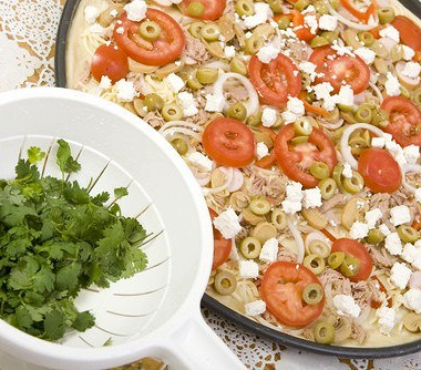 Рецепт Пицца с брынзой и оливками