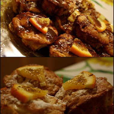Рецепт Бисквитные кексы с яблоками и шоколадным кремом