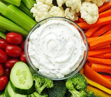 Рецепт Свежие овощи с чесночным соусом