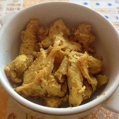Рецепт Курица с яблоками по‑индийски