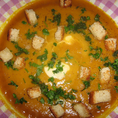 Рецепт Суп-пюре из баклажанов и тыквы