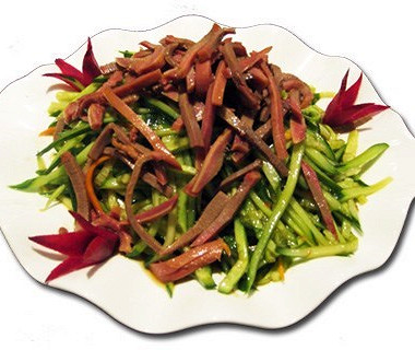 Рецепт Китайский салат из языка с огурцами