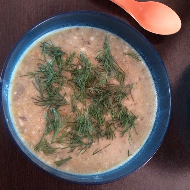Рецепт Сливочный крем суп из грибов с курицей
