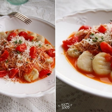 Рецепт Картофельные ньокки с острым томатным соусом