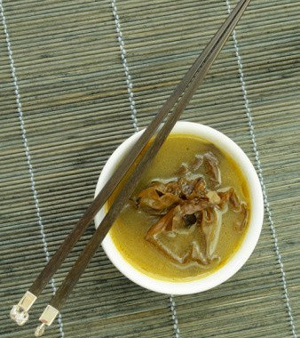 Рецепт Суп мисо с жареными баклажанами и грибами