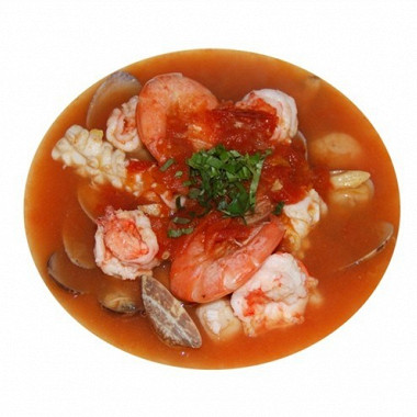 Рецепт Морские гребешки и тигровые креветки в соусе «Самбука»