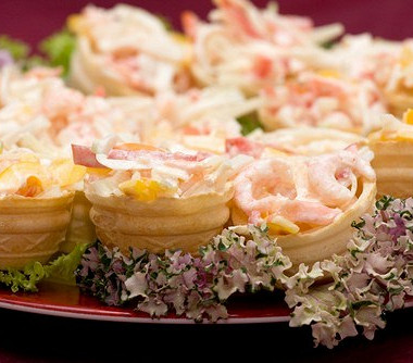Рецепт Корзиночки с овощным салатом