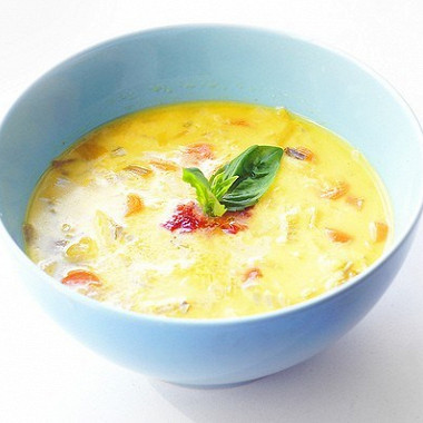 Рецепт Кокосовый суп из лука-порея