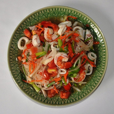 Рецепт Тайский салат из морепродуктов