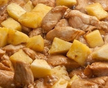 Рецепт Курица с ананасами и лаймом