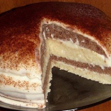 Рецепт Кефирный торт со сметанным кремом