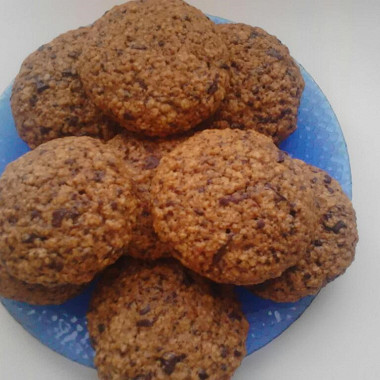 Рецепт Овсяное печенье с шоколадной крошкой