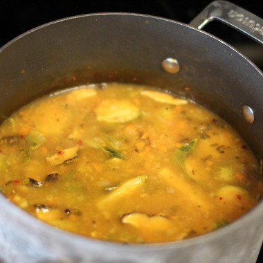 Рецепт Суп овощной с брюссельской капустой