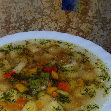 Рецепт Овощной суп с гречневой крупой