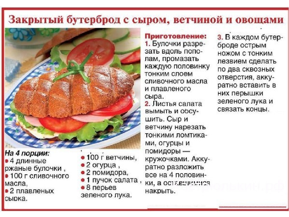 Рецепты бутербродов с картинками